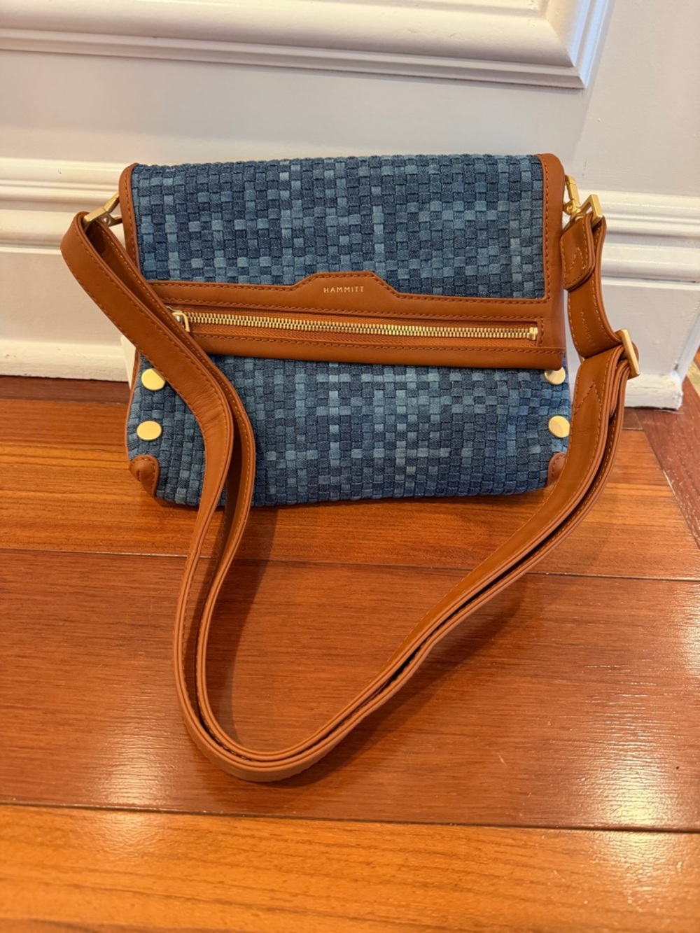 Hammitt VIP medium Mossic Denim Handbag - Picture 6 of 6